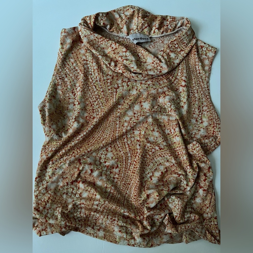 Orange floral shirt